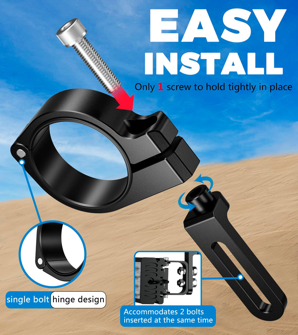 VAZESWIN wide-adjustment-range design fits various light bars securely