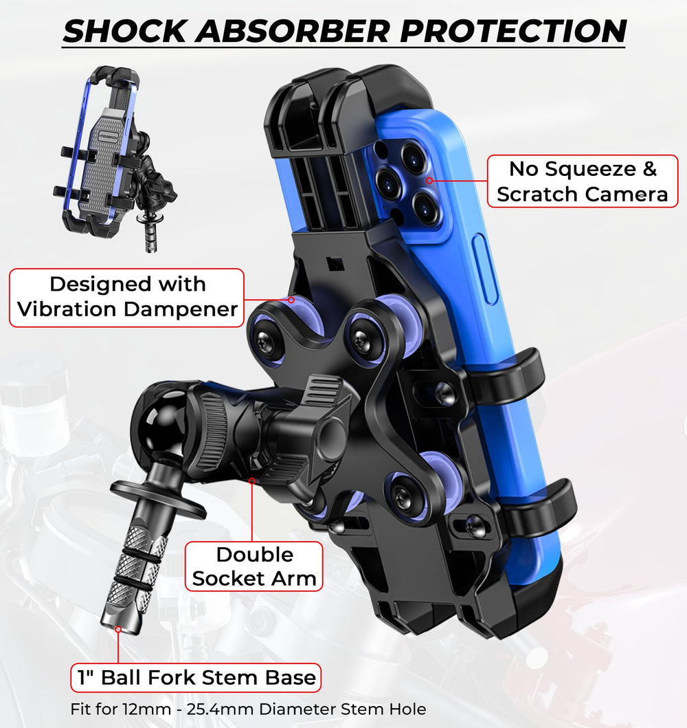 VAZESWIN vibration dampener reducing shocks to phone during ride