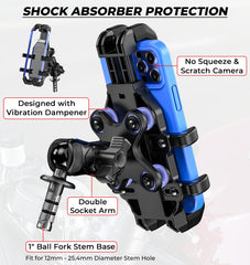 VAZESWIN vibration dampener reducing shocks to phone during ride