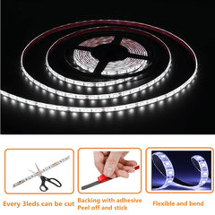 Vbakor LED strip with adhesive mounting clips for secure installation