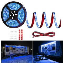 Vbakor RV awning lights on a 20ft strip for outdoor ambiance at the campsite