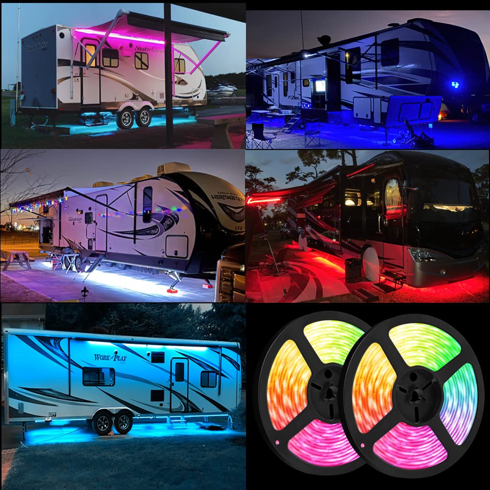 Vbakor music-sync feature makes RV lighting dance to your music.