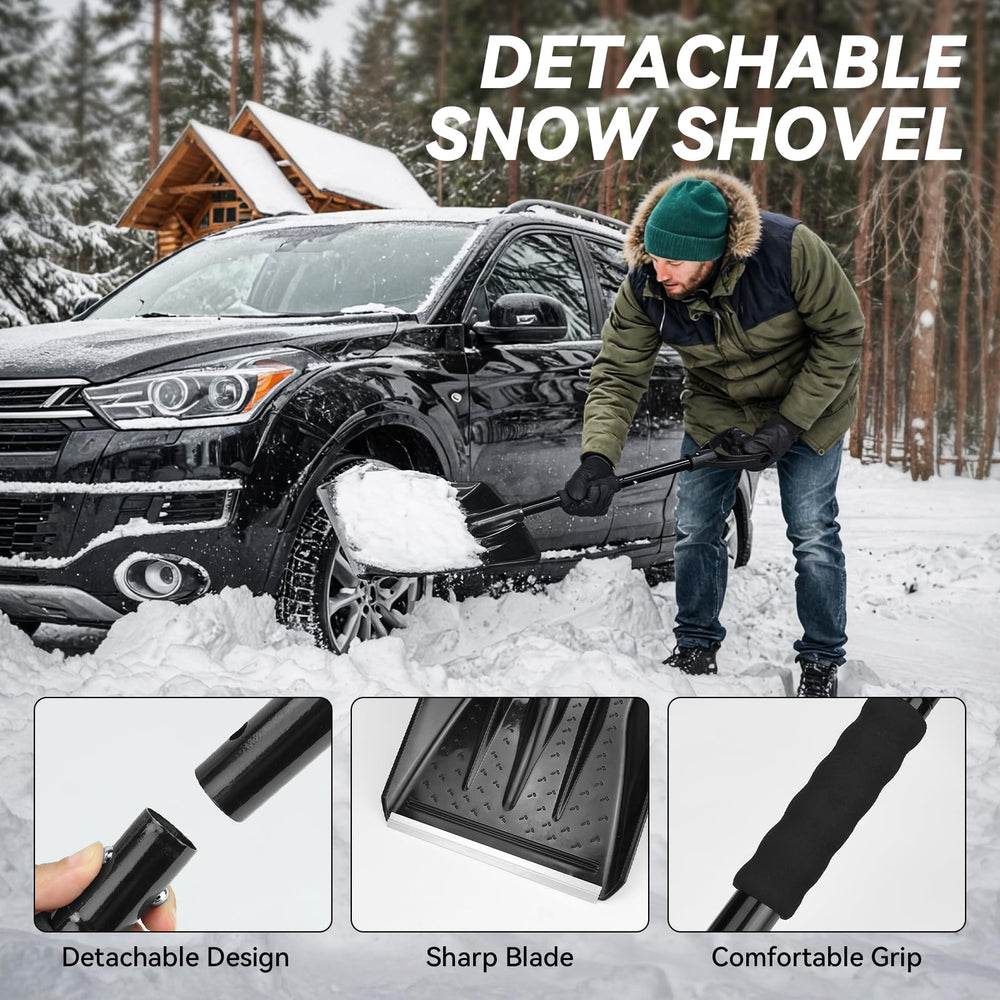 VCANENERGY detachable snow shovel for quick winter clearing