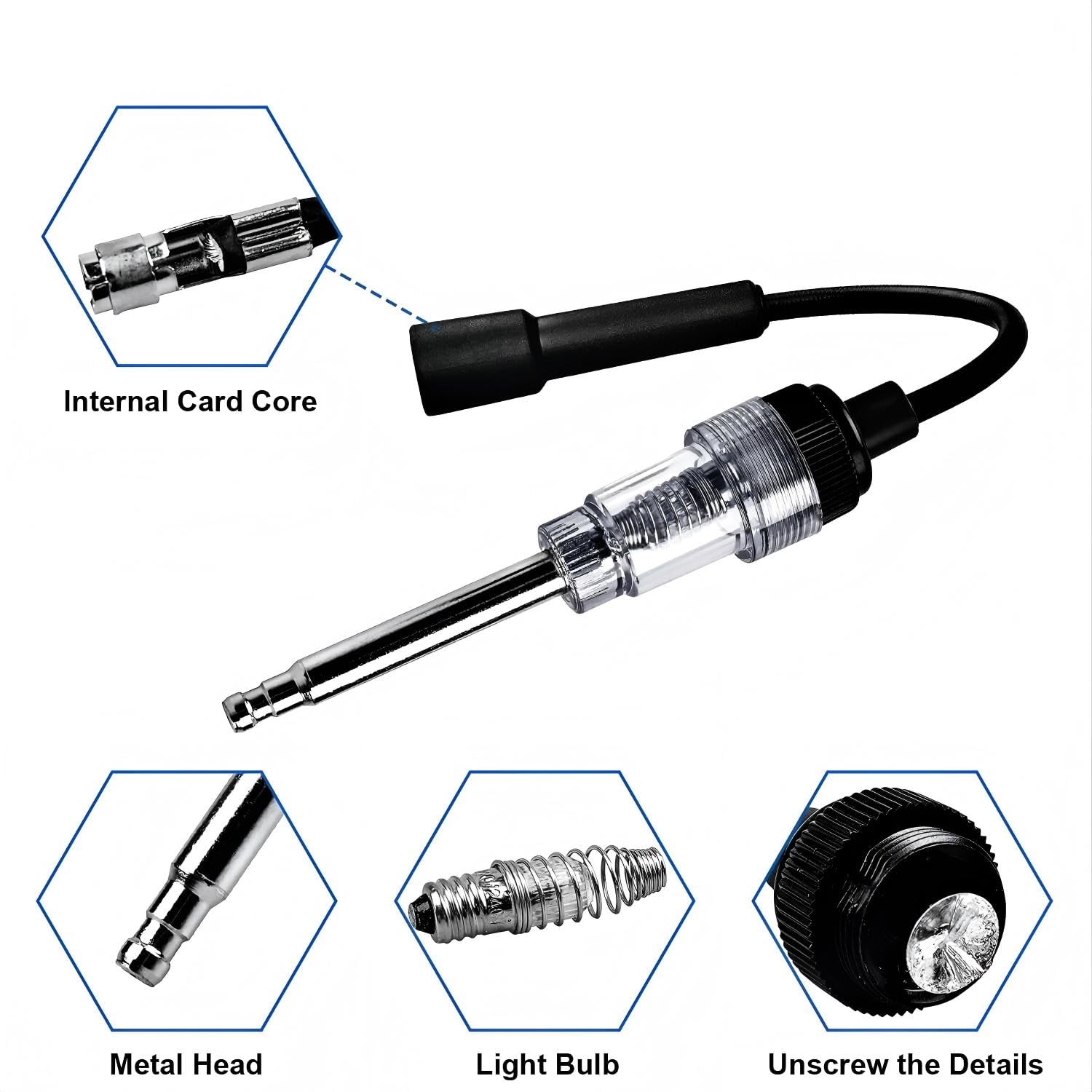 VCC non-slip alligator clips ensure secure connections during testing
