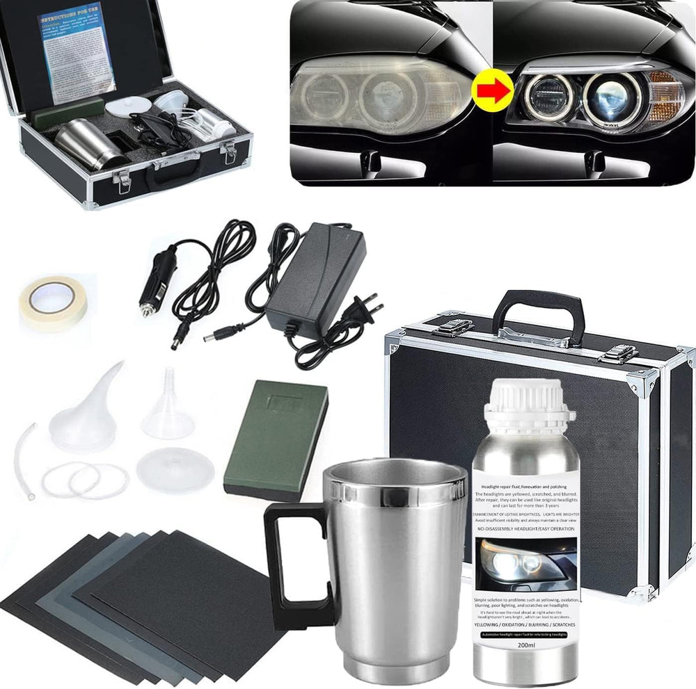 VCTSELITY headlight kit box image showing organized restoration tools for DIY use