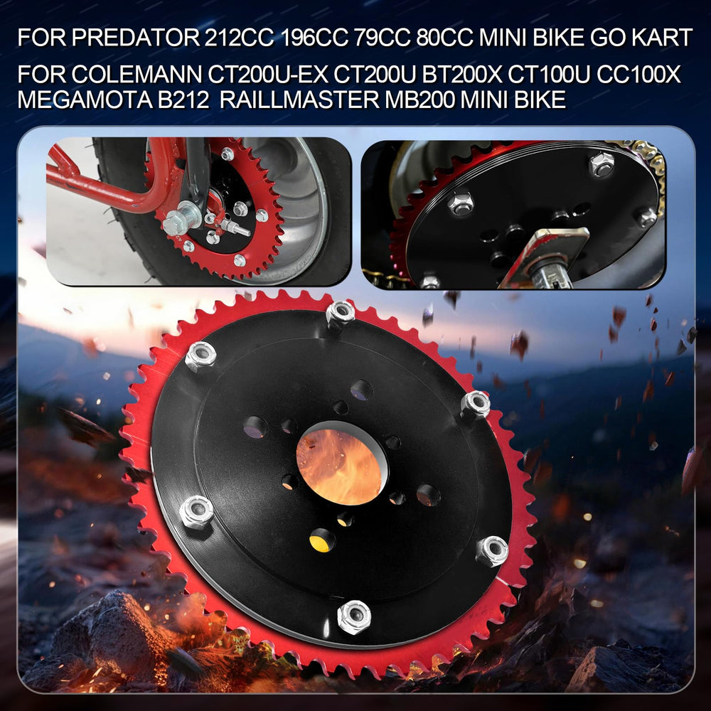 VCUJSUC red split sprocket ready for installation.