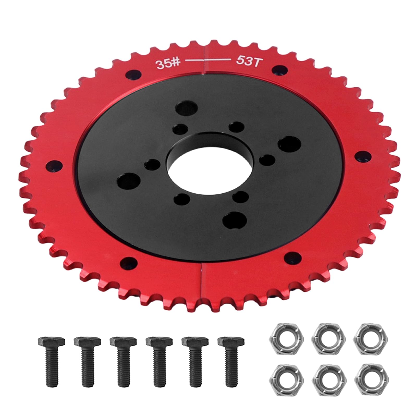 VCUJSUC universal 35 chain split sprocket with 53T for mini bikes.