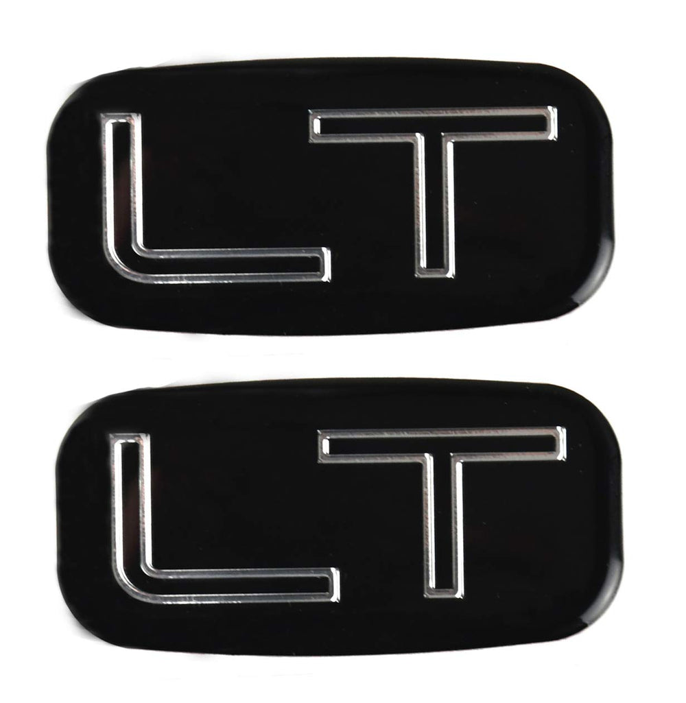 Vdficar LT emblem 3D sticker, two pieces, quick self-adhesive upgrade for Chevy trucks.