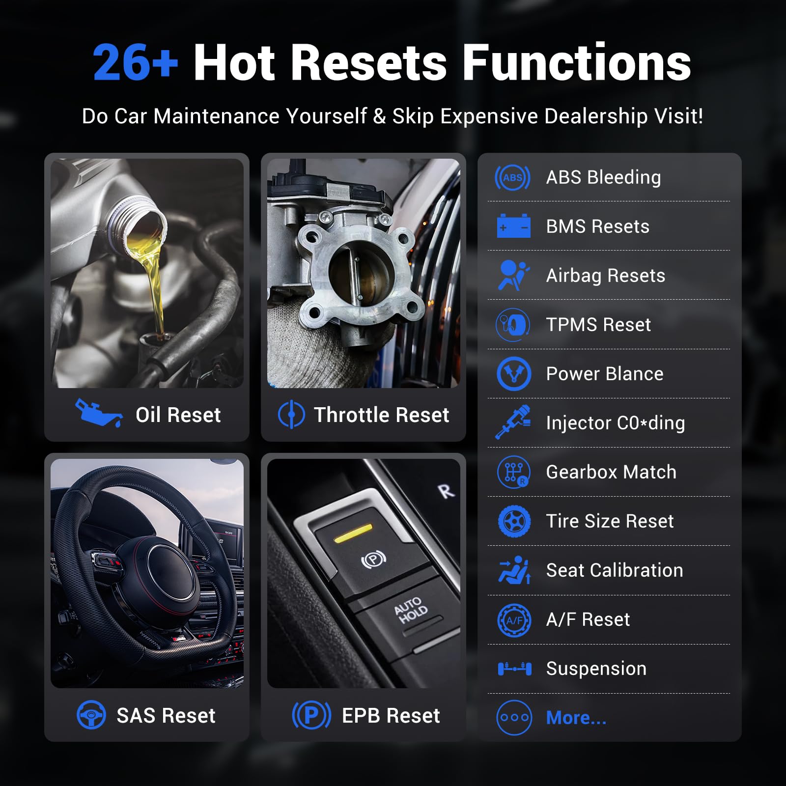 VDIAGTOOL D200 26 resets for home maintenance and DIY repairs