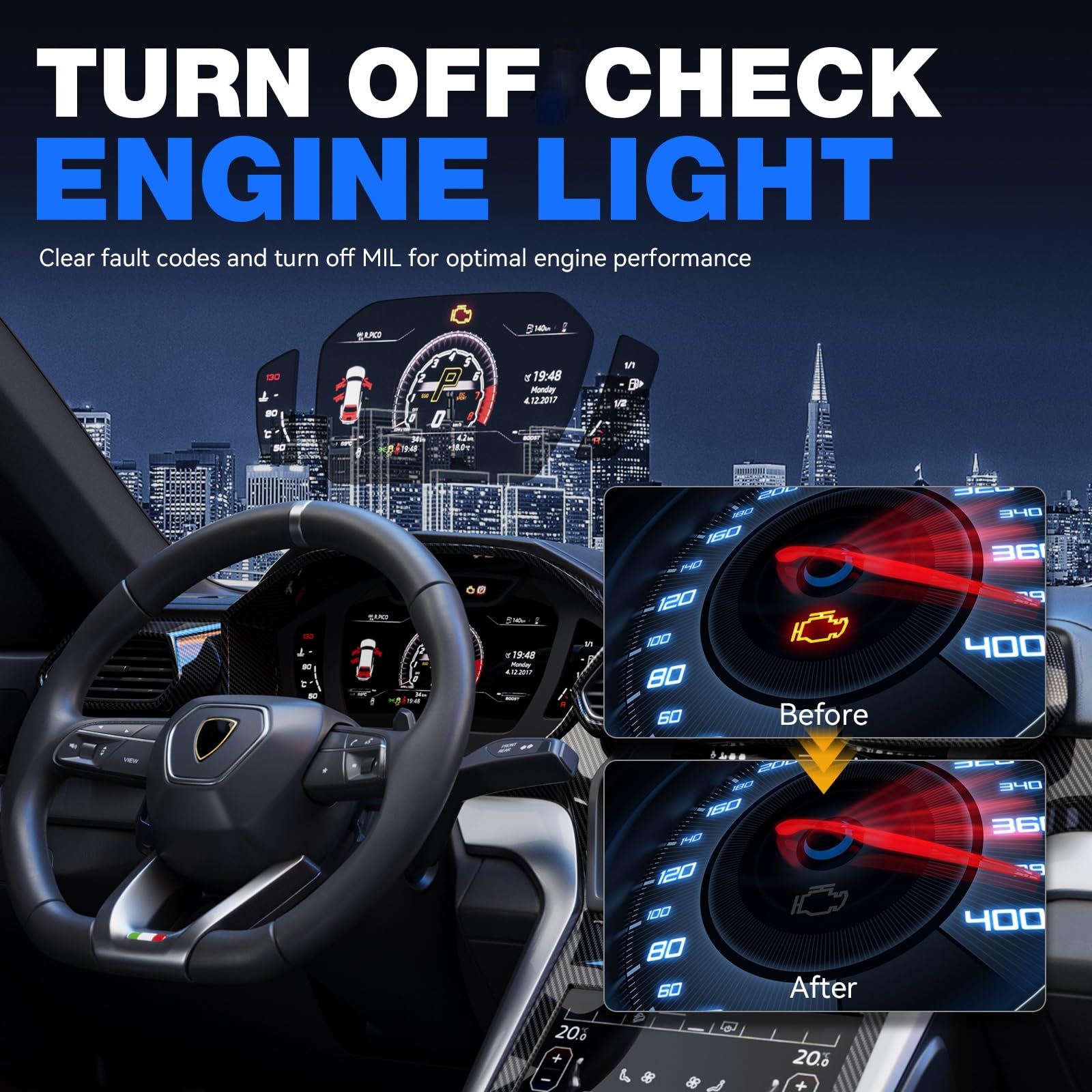 VDIAGTOOL VD30 Pro live data graphing with 4-in-1 view helps monitor engine behavior.