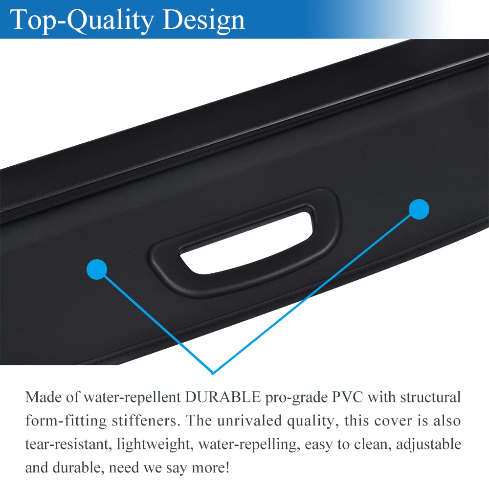VeCarTech durable PVC shade resists tears and cleans easily after trips.