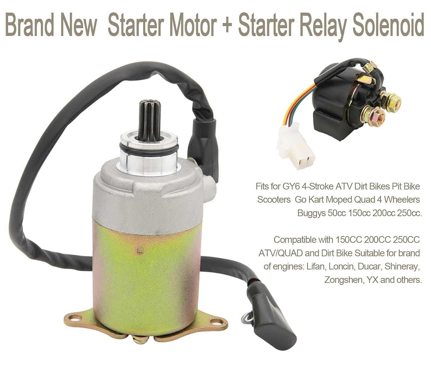 Copper windings inside VECKYJL GY6 starter for reliable cranking