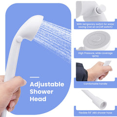VECKYJL 59-inch shower hose provides flexible reach for RV setups
