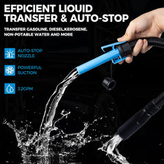Vedocn pump delivers 3.2 GPM for quick transfers.