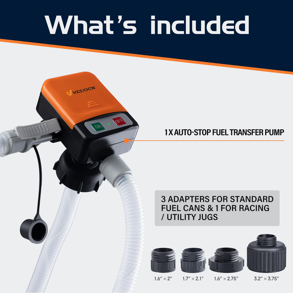 Vedocn pump demonstrating 3.2 GPM flow for fast transfers