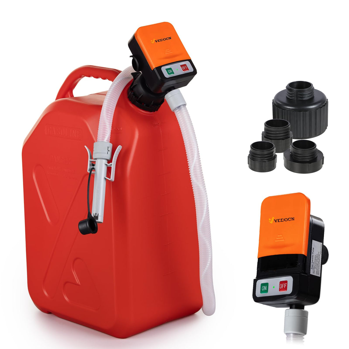 Vedocn fuel transfer pump nozzle with auto-stop sensor preventing spills