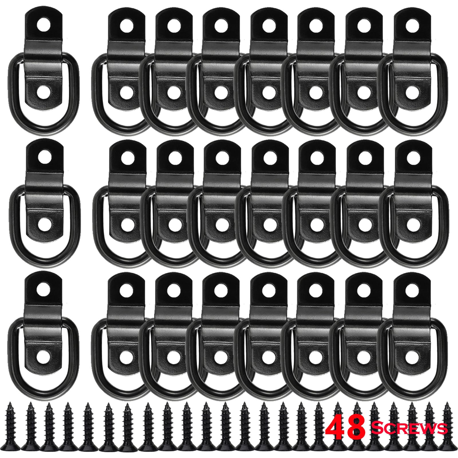 VEEBELL 24-pack D-ring anchors for secure trailer cargo