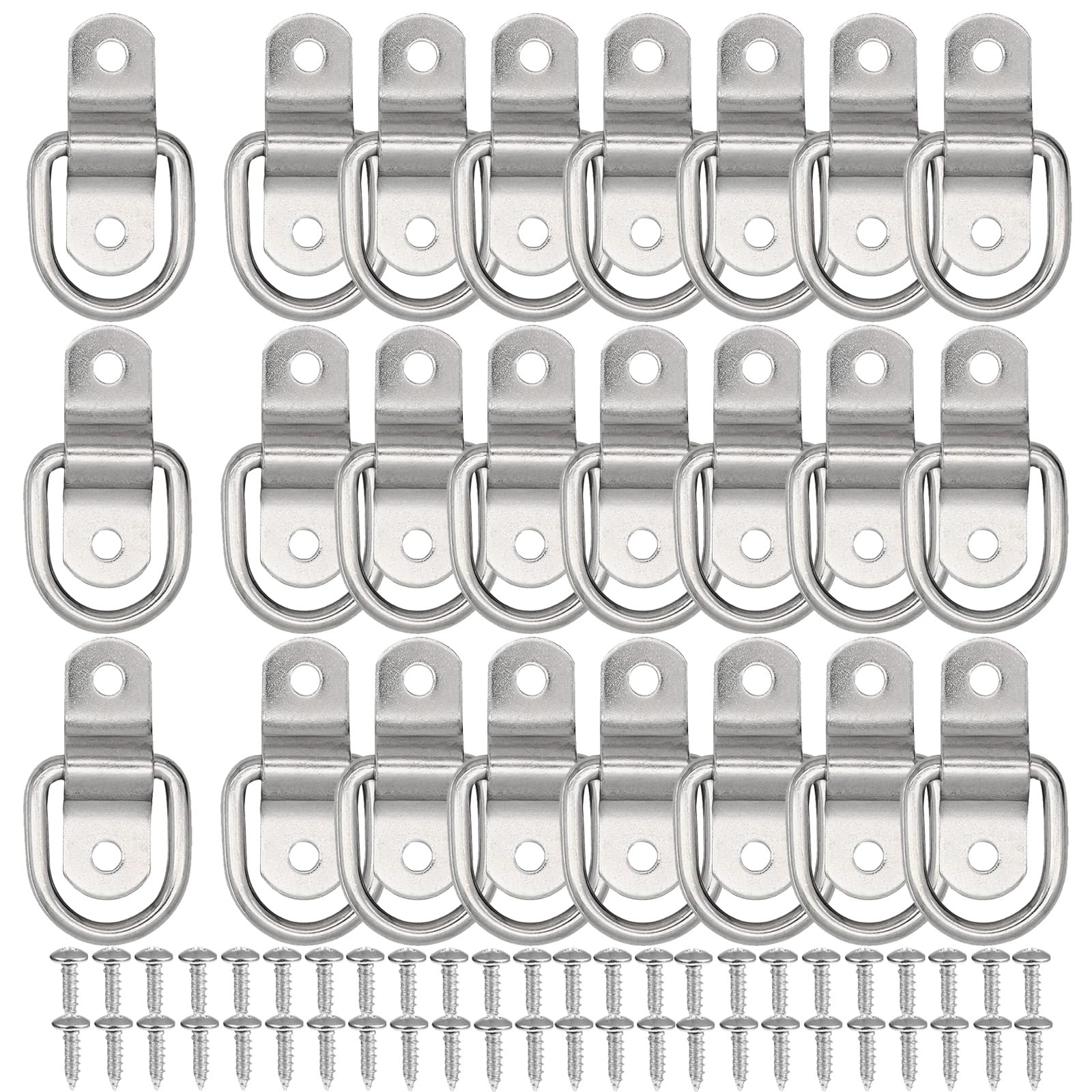VEEBELL 24-pack D rings anchors for secure trailer cargo