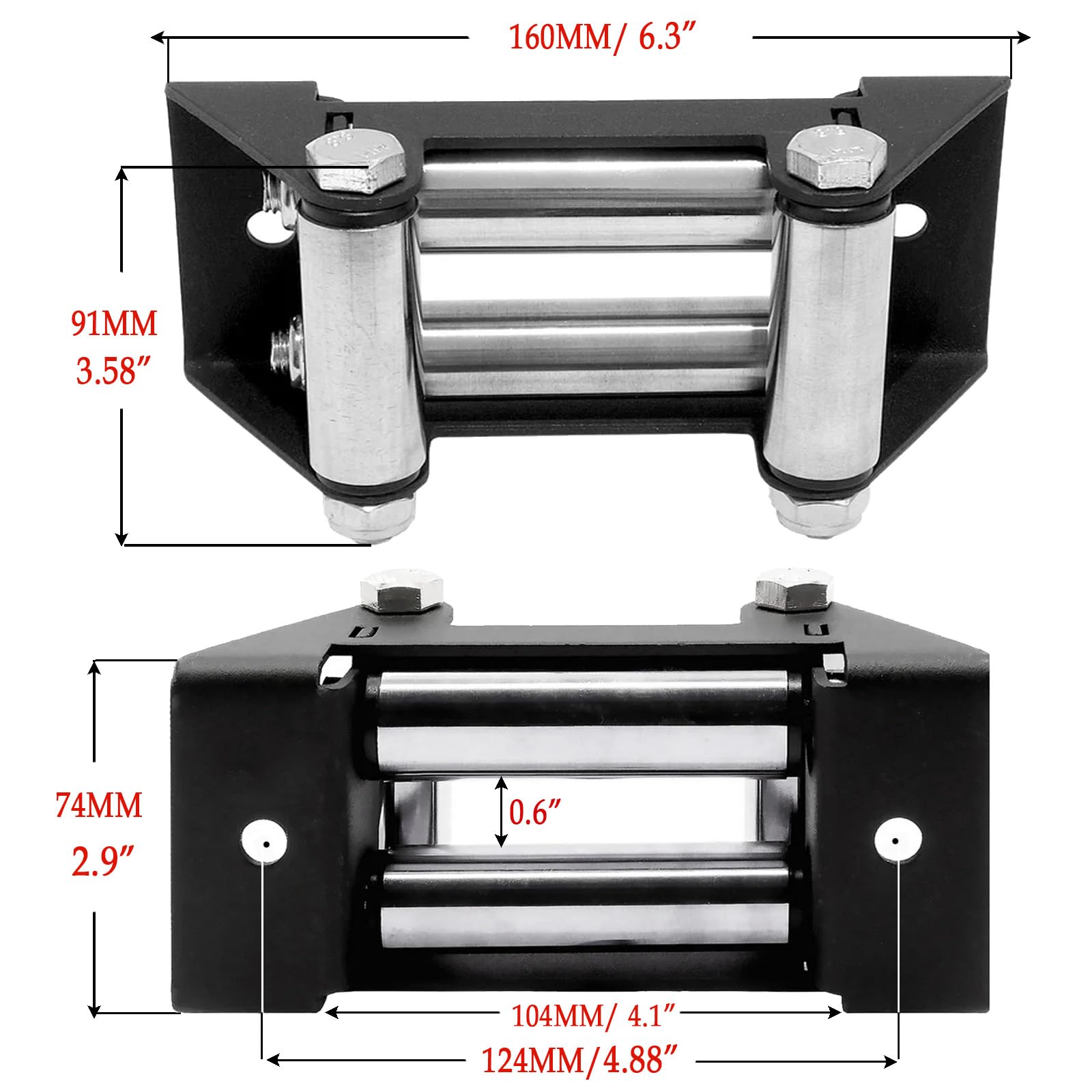 VEEBELL bolt spacing 124 mm for quick bumper mounting