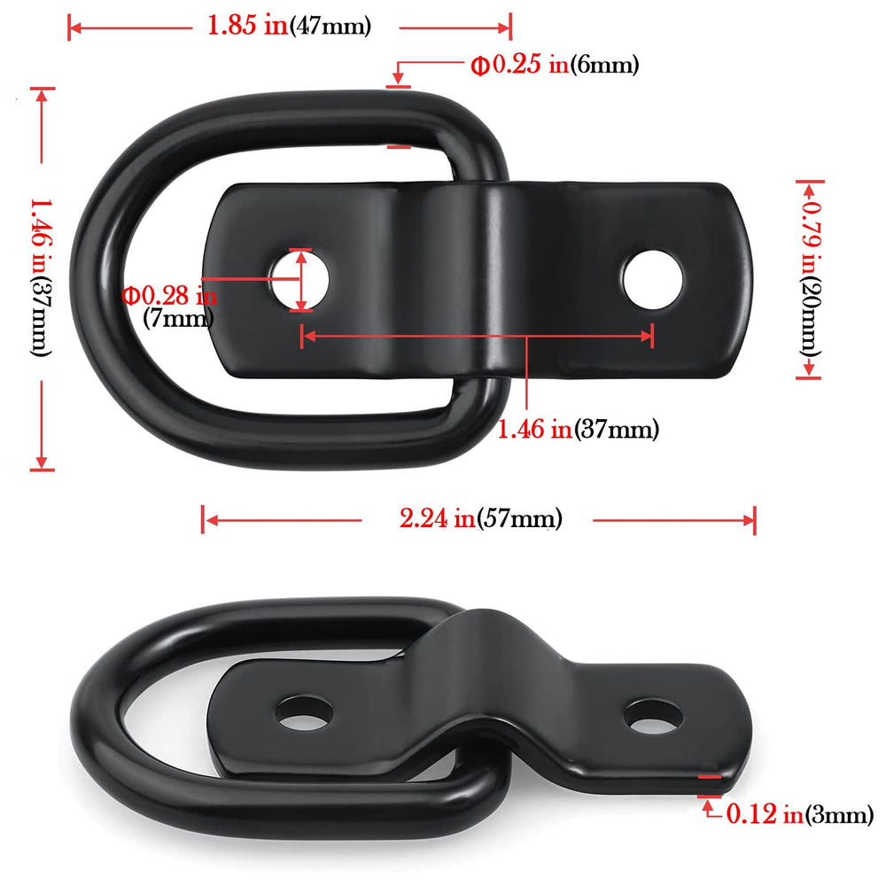 VEEBELL D-ring bracket assembly for easy surface mounting