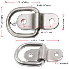 VEEBELL D ring brackets with screws included for quick mounting