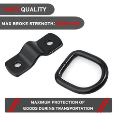 VEEBELL heavy-duty tie-down D-ring with 2400 lbs capacity for secure straps