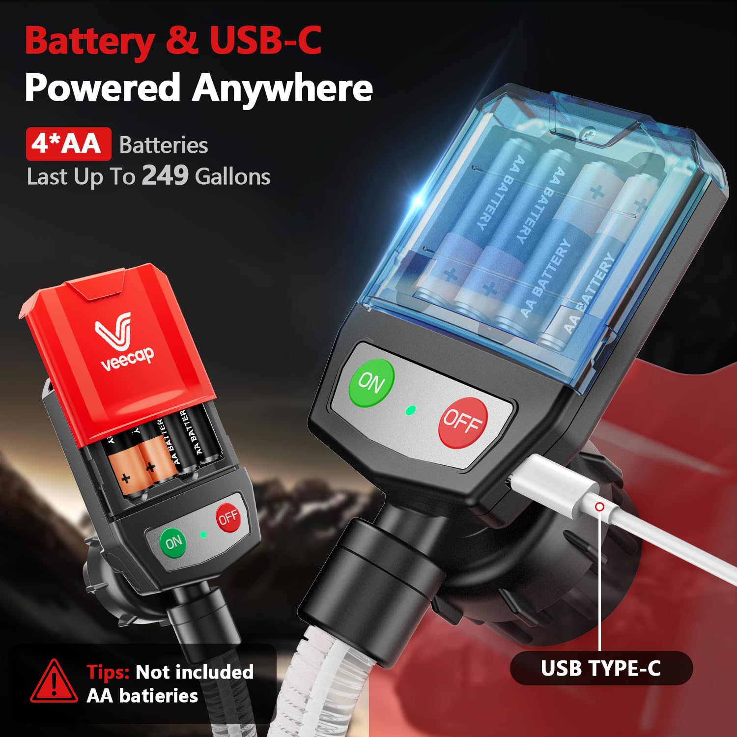 VEECAP high-speed 3.8 GPM flow speeds up fueling tasks.