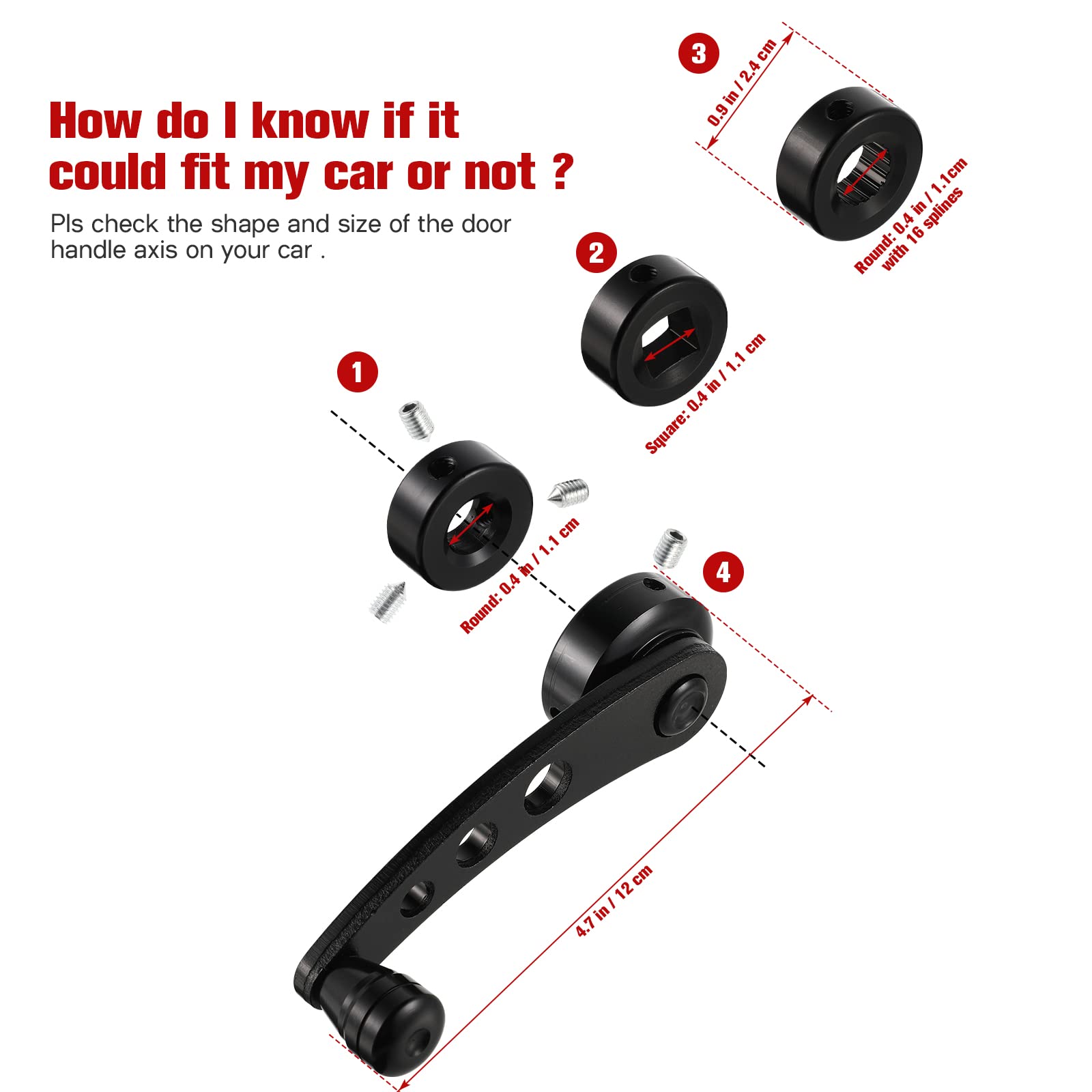 Veemoon adapter set fits multiple crank styles for versatile installation.