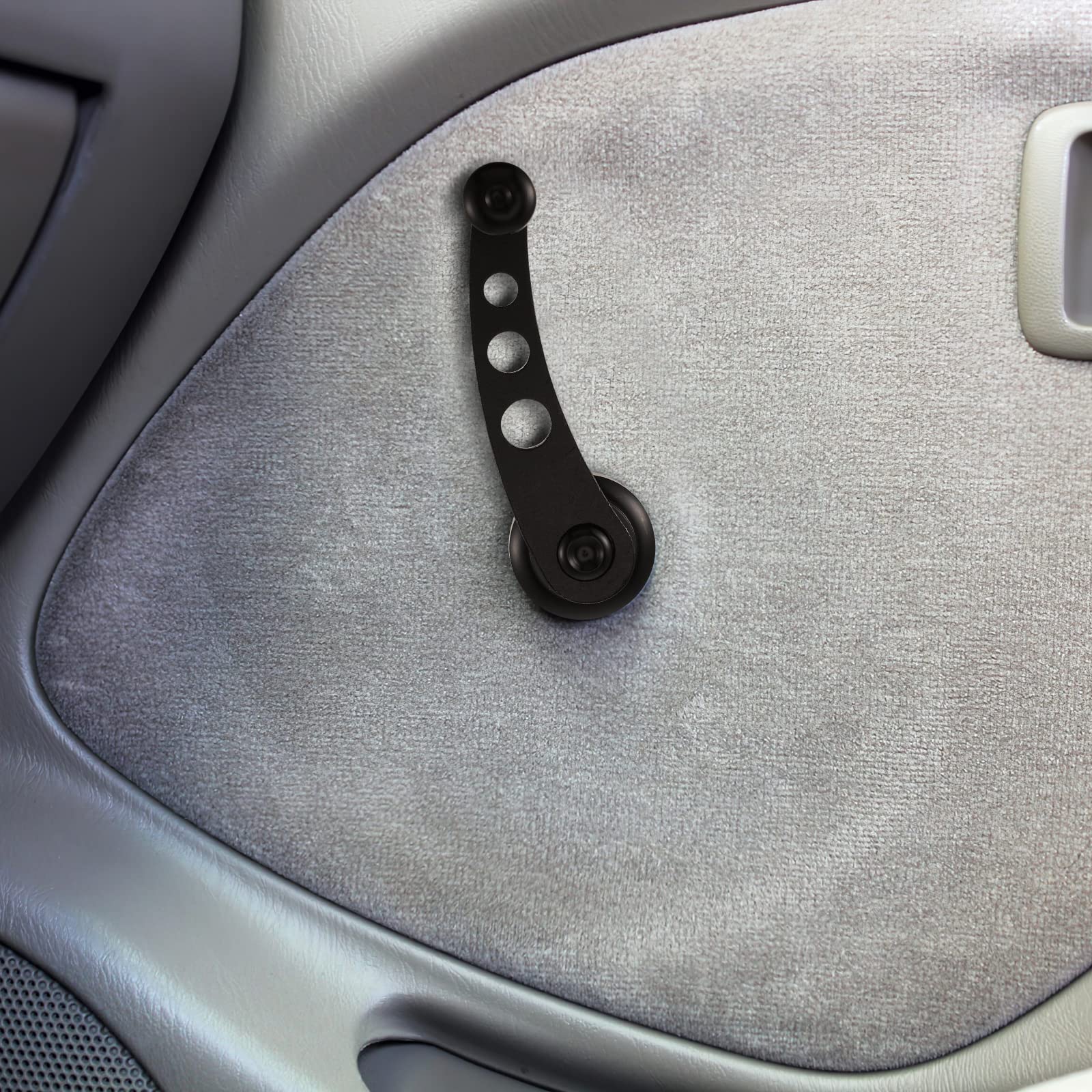 Veemoon car interior upgrade with reusable crank handles.