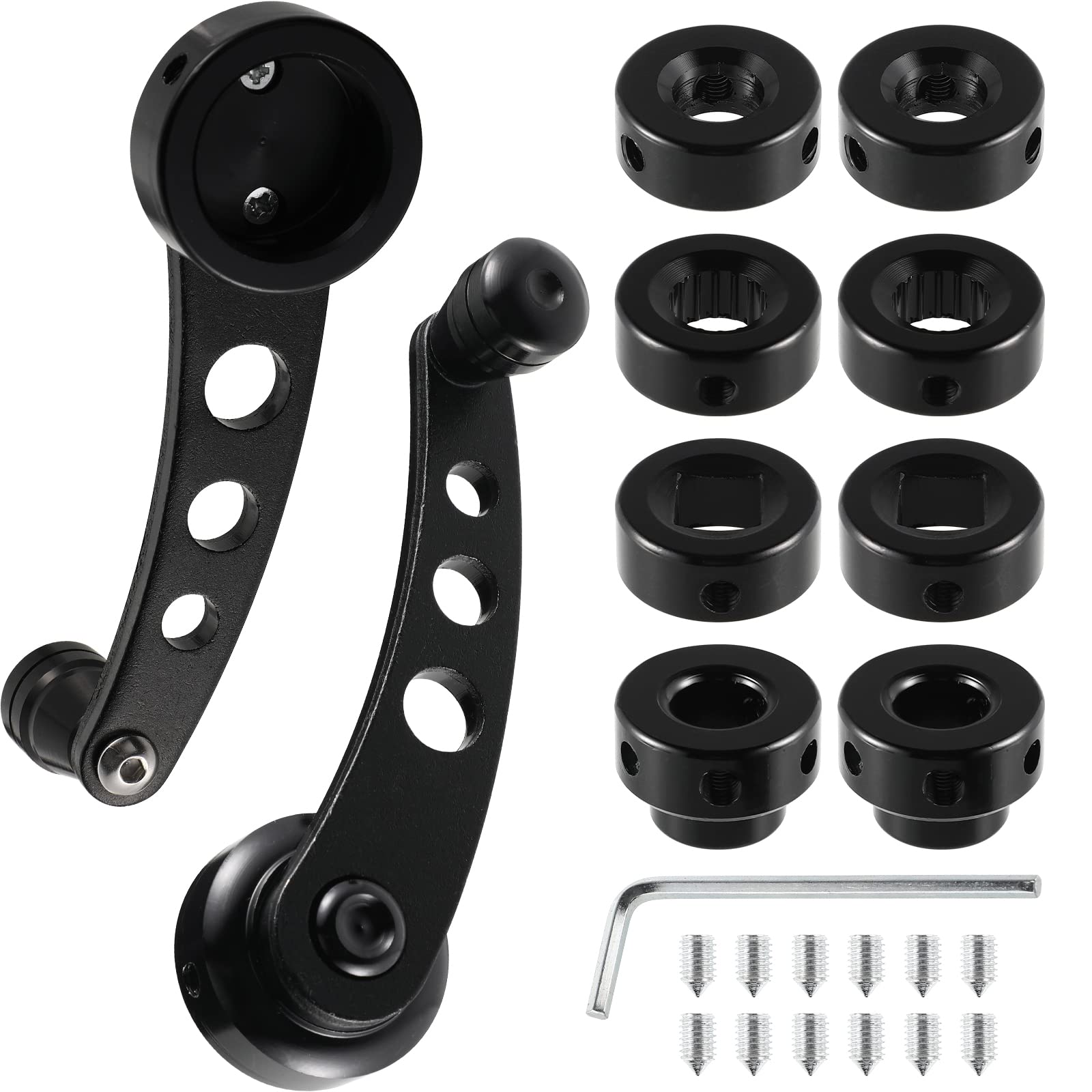 Veemoon window crank handle aluminum pair for durable manual window operation.