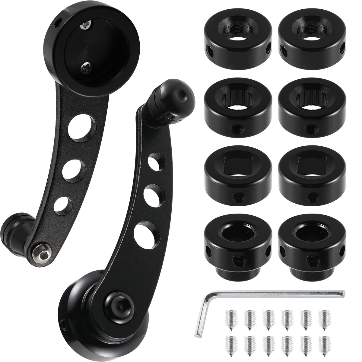 Veemoon window crank handle aluminum pair for durable manual window operation.