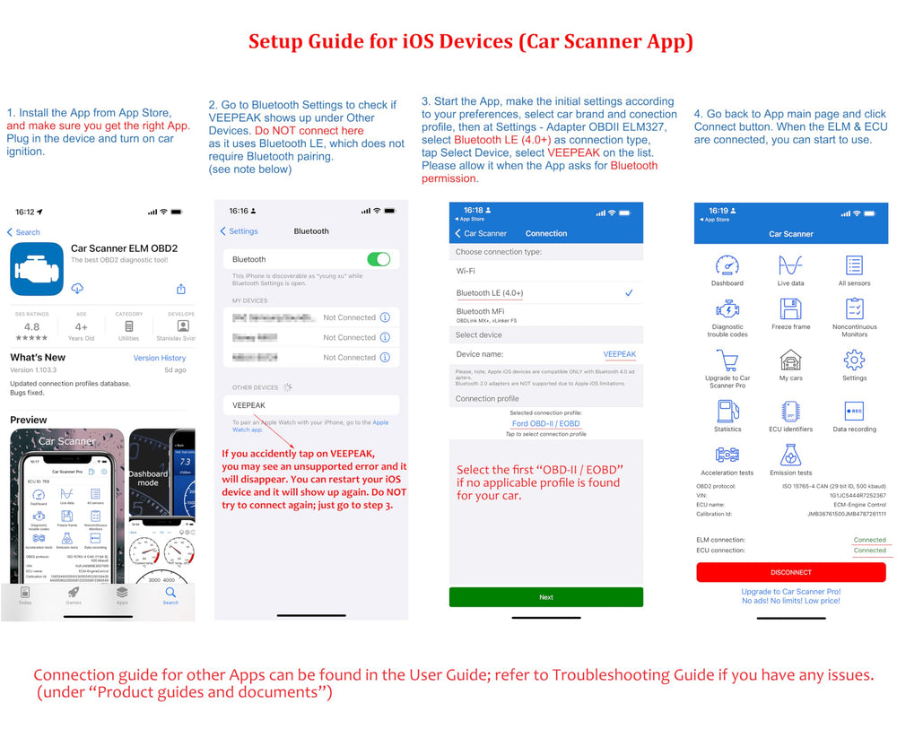 Compact OBD-II tool from Veepeak OBDCheck for vehicle compatibility