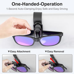 Veharvim clip with silicone padding protects the car visor from scratches