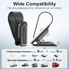 Veharvim universal-fit clip accommodates various visor sizes for sunglasses and small items