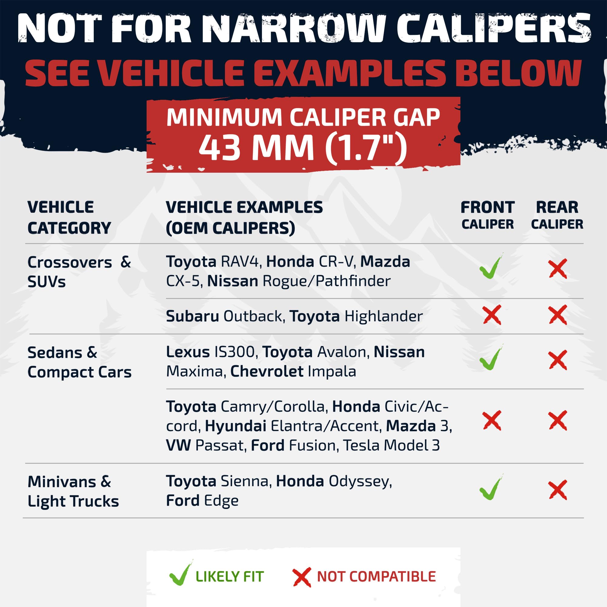 Vehiclex brake caliper compression tool car suv truck compatibility for single or dual piston calipers.