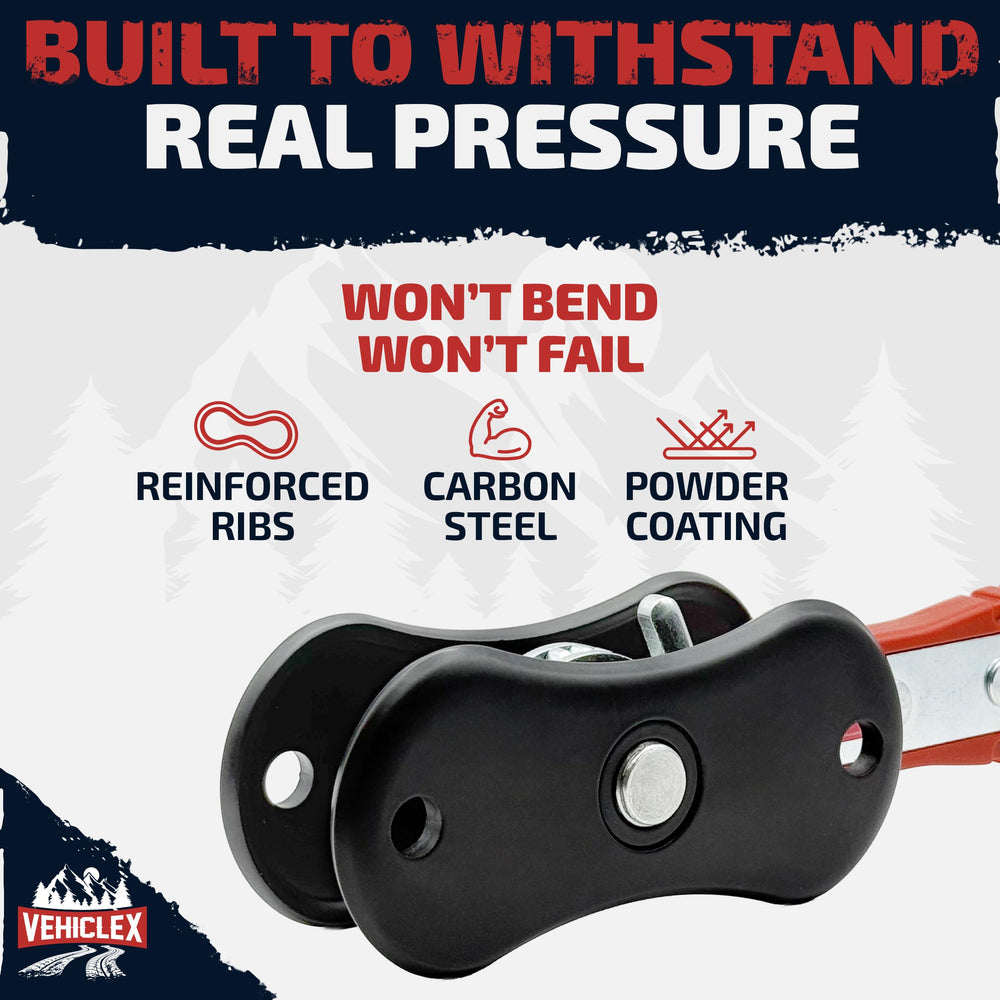 Vehiclex brake caliper compression tool with ratcheting handle enables smooth, controlled piston compression.