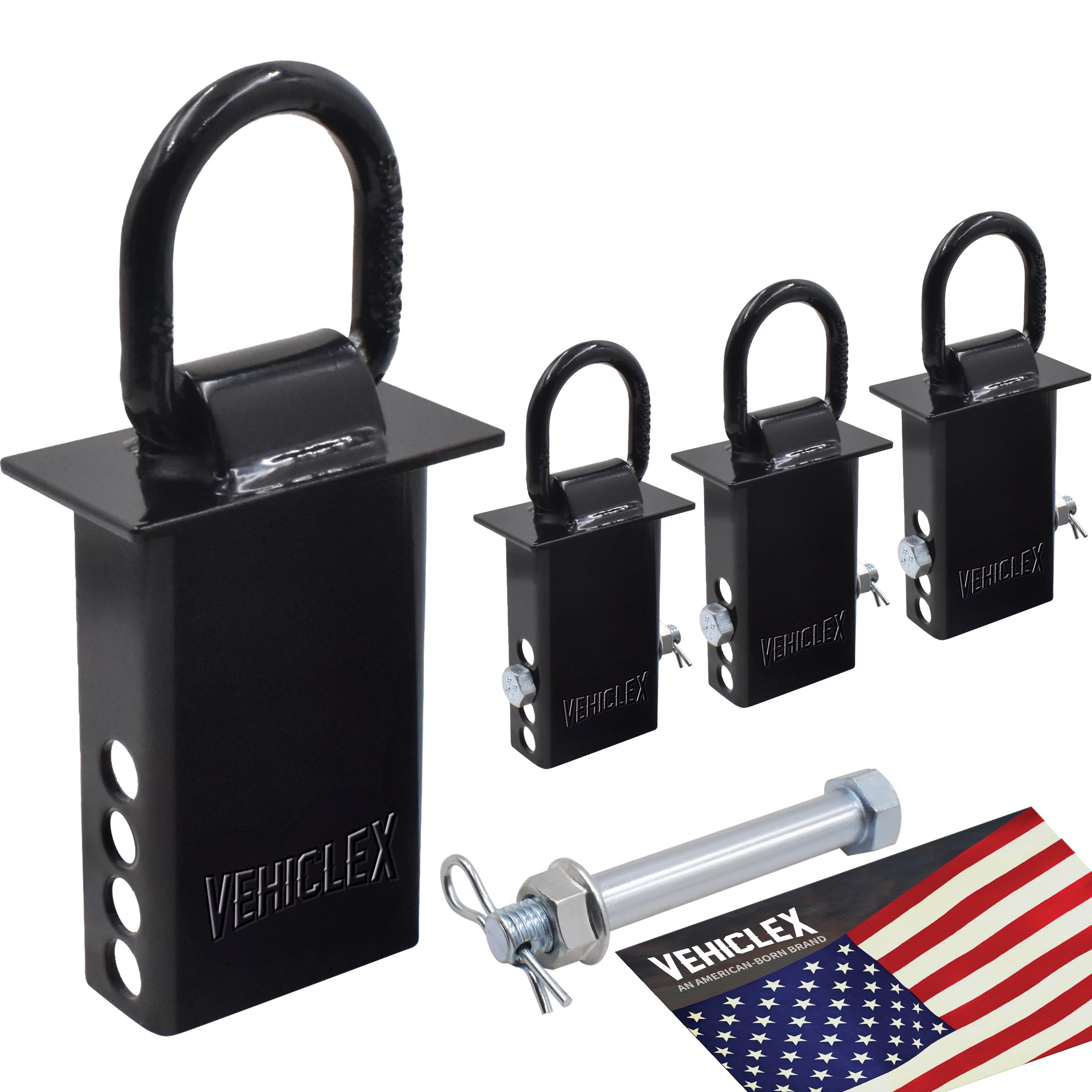 Vehiclex stake pocket D-ring anchors front view shows rugged construction for secure tie-downs
