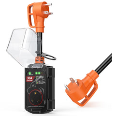 Vehiker 16000J surge protector with waterproof cover for RV exterior use