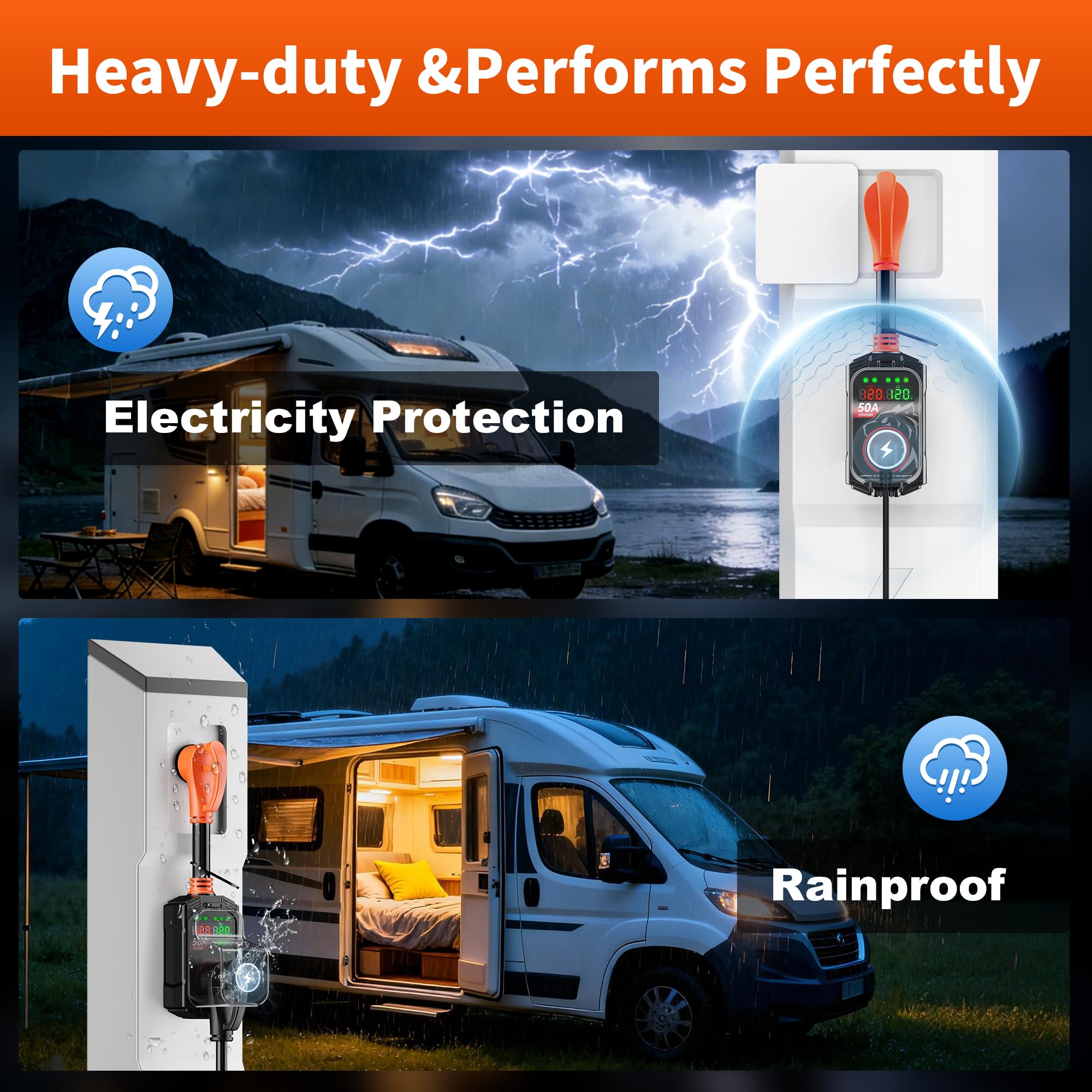 Vehiker 18000 joules surge protection supports high powered appliances on the road
