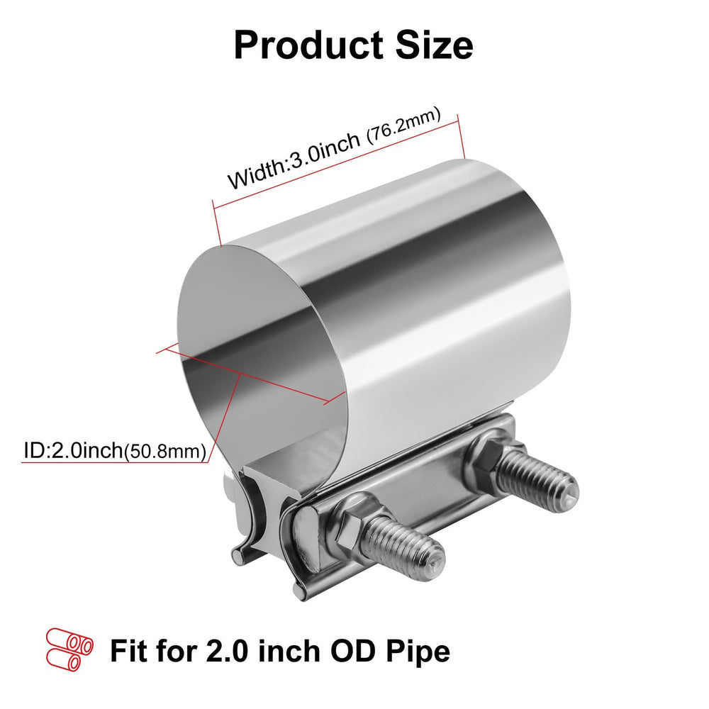 VehiMata stainless steel band clamp provides durable, secure butt joint connections.