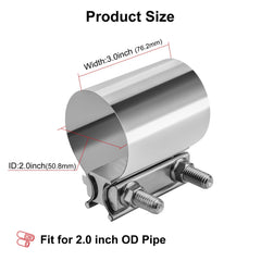 VehiMata stainless steel band clamp provides durable, secure butt joint connections.
