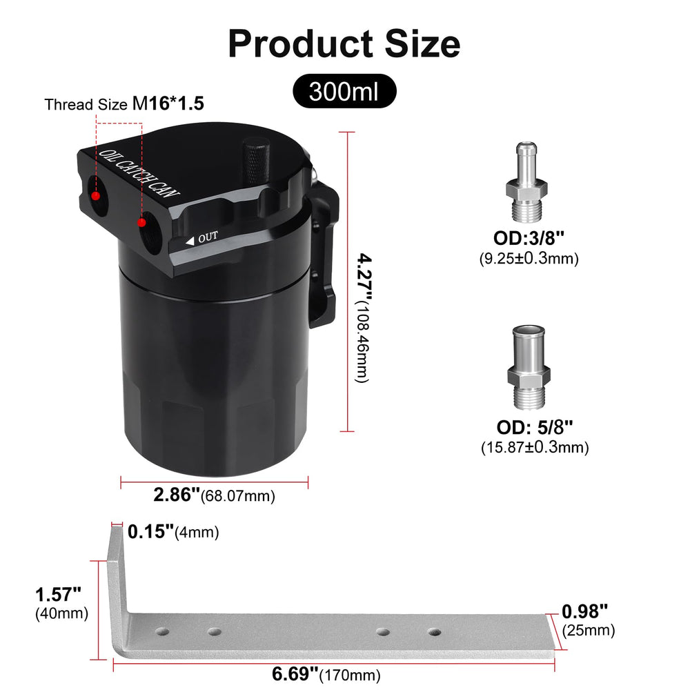VehiMata 300ml top view reveals compact baffled chamber design
