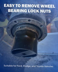 VEHIRETL 2-1-2-inch hex locknut socket supports removal across many vehicle hubs