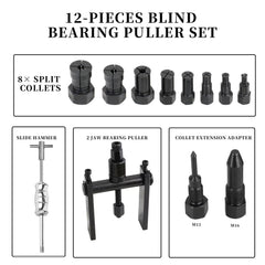 VEHIRETL slide hammer with 2-jaw puller enables precise bearing removal.