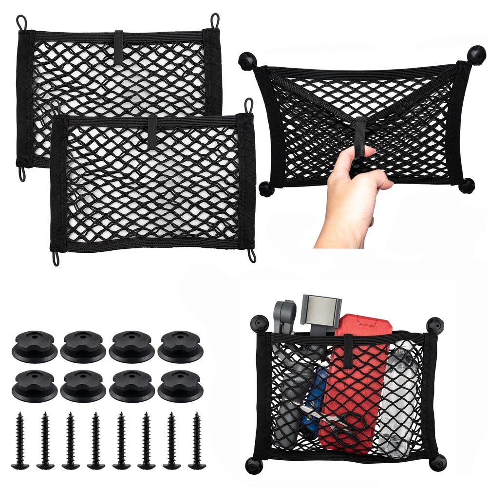 VEHIRIE cargo net trunk organization keeps items secure while driving