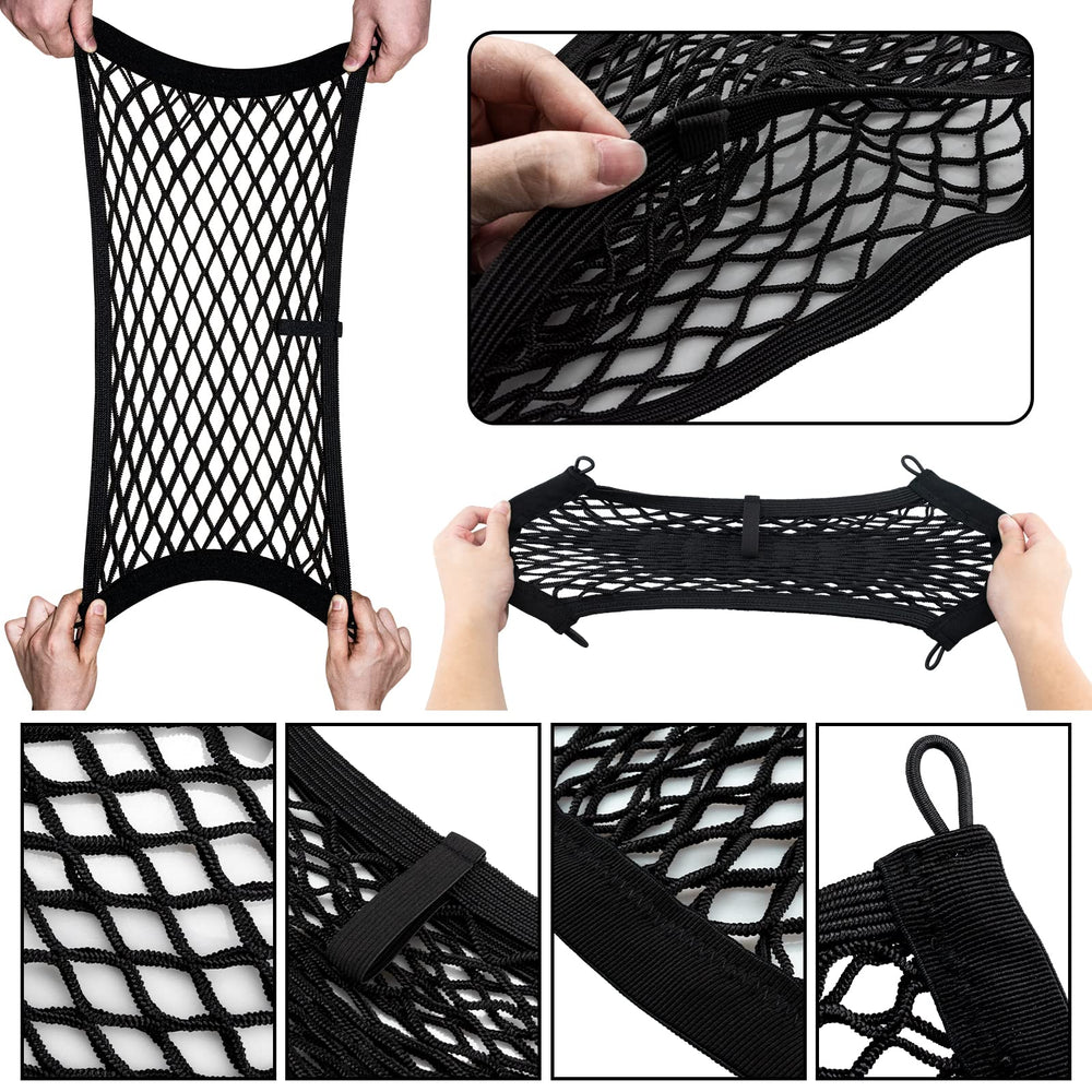 VEHIRIE cargo net wall mount for kitchen use keeps bottles tidy
