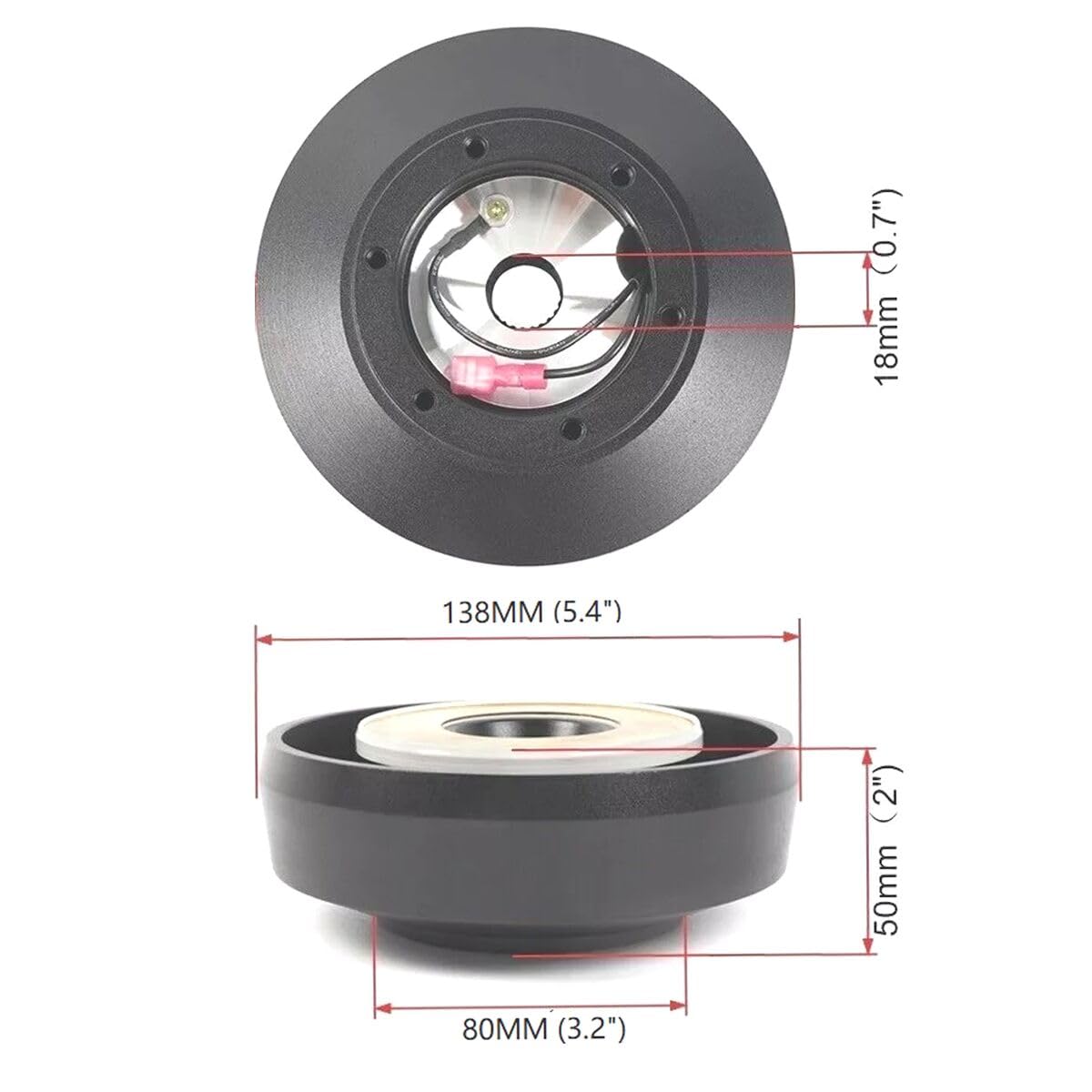Vehjunc hub adapter closeup shows durable metal build for lasting performance in rugged vehicles.