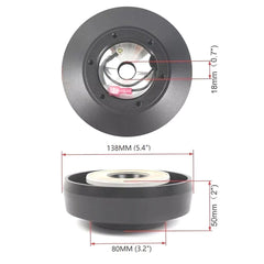 Vehjunc hub adapter closeup shows durable metal build for lasting performance in rugged vehicles.
