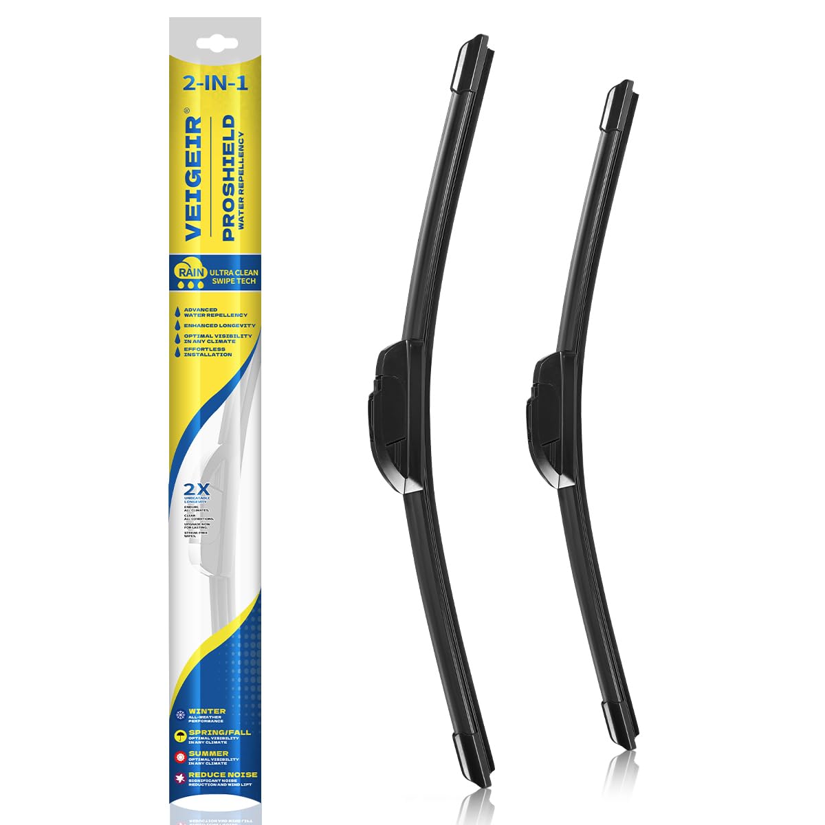VEIGEIR 26-19 inch wiper blades packaging shows ready-to-replace blades