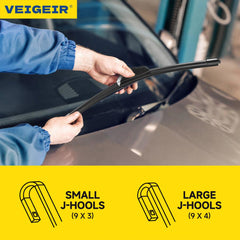 VEIGEIR 3Pack windshield wipers 26-rear blade extended durability in daily use.